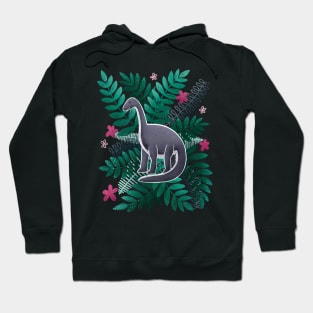 Dinosaur & Leaves - Pink Hoodie